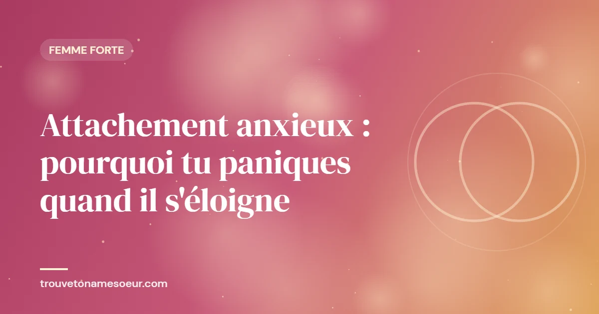 Attachement anxieux : pourquoi tu paniques quand il s’éloigne