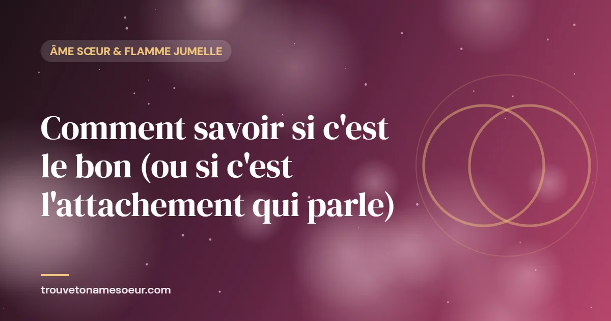 Comment savoir si c’est le bon (ou si c’est l’attachement qui parle)