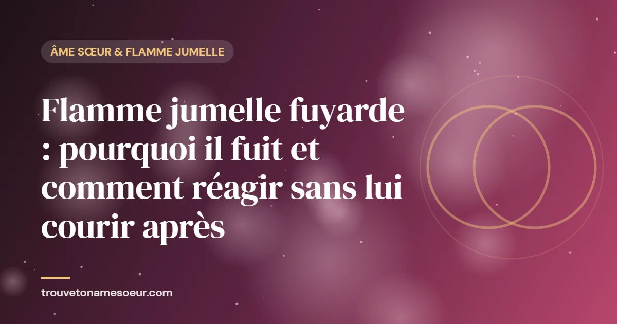 Flamme jumelle fuyarde : pourquoi il fuit et comment réagir sans lui courir après