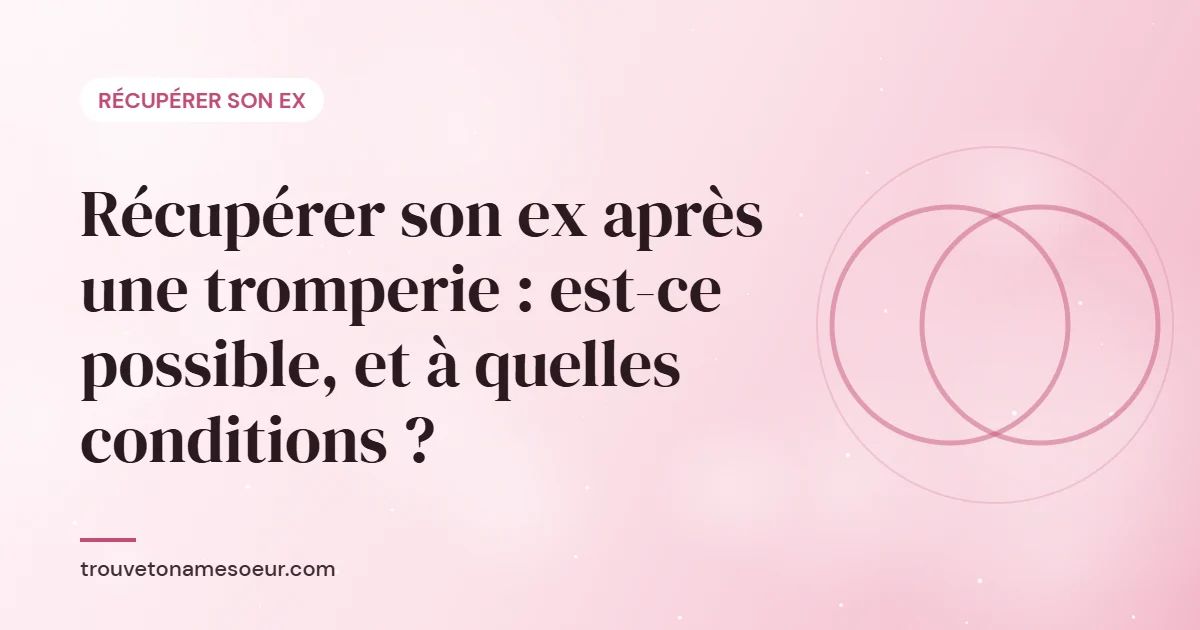 Récupérer son ex après une tromperie : est-ce possible, et à quelles conditions ?